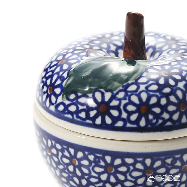ポーリッシュポタリー（ポーランド陶器） ボレスワヴィエツ キャニスター（リンゴ） 9.2cm／100ml 1899／120