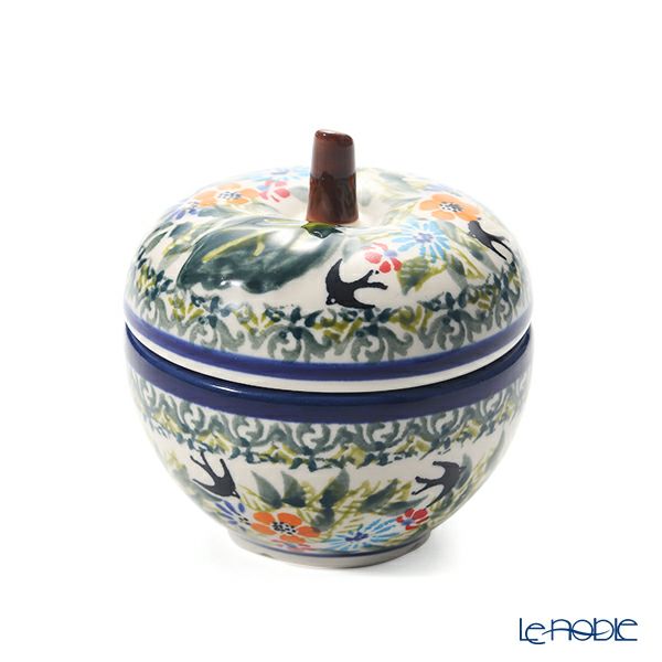 ポーリッシュポタリー（ポーランド陶器） ボレスワヴィエツ キャニスター（リンゴ） 9.2cm／100ml 1899／DU-182