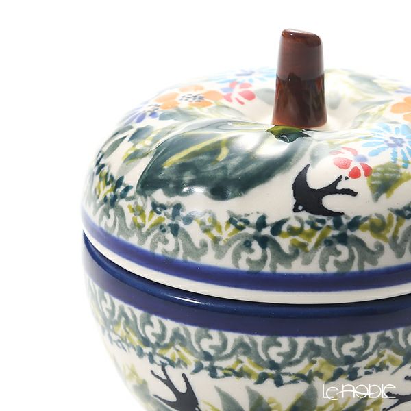 ポーリッシュポタリー（ポーランド陶器） ボレスワヴィエツ キャニスター（リンゴ） 9.2cm／100ml 1899／DU-182