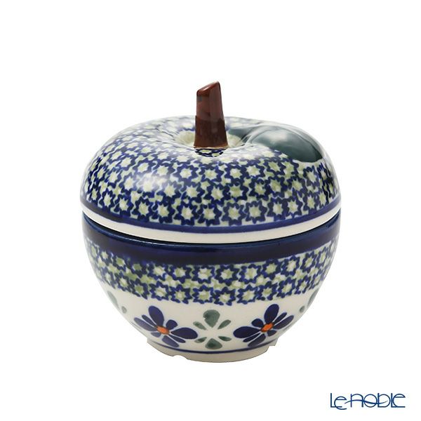 ポーリッシュポタリー（ポーランド陶器） ボレスワヴィエツ キャニスター（リンゴ） 9.2cm／100ml 1899／DU-60