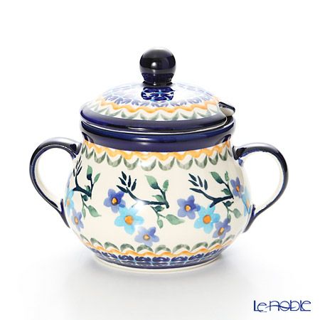 ポーリッシュポタリー（ポーランド陶器） ボレスワヴィエツ シュガーボウル 250ml／9.8cm 1354／A-1154A
