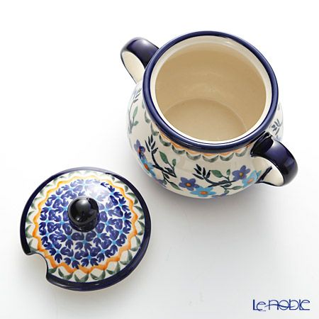 ポーリッシュポタリー（ポーランド陶器） ボレスワヴィエツ シュガーボウル 250ml／9.8cm 1354／A-1154A