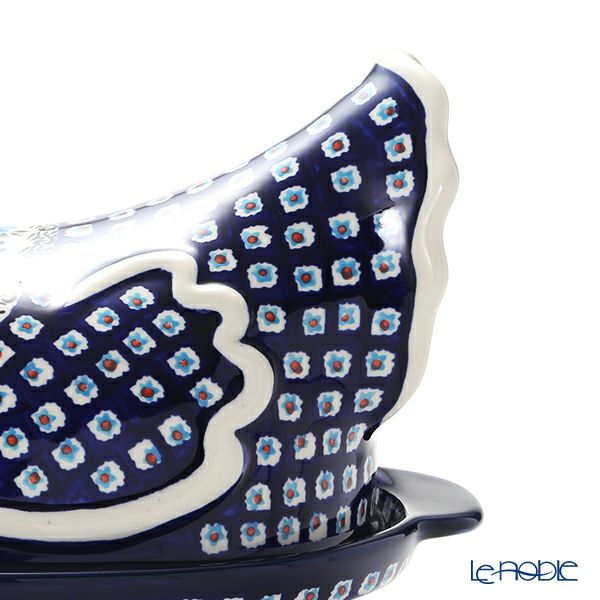 ポーリッシュポタリー（ポーランド陶器） ボレスワヴィエツ 蓋付きディッシュ（ニワトリ） 32.5cm 1773／1788／A-1145A