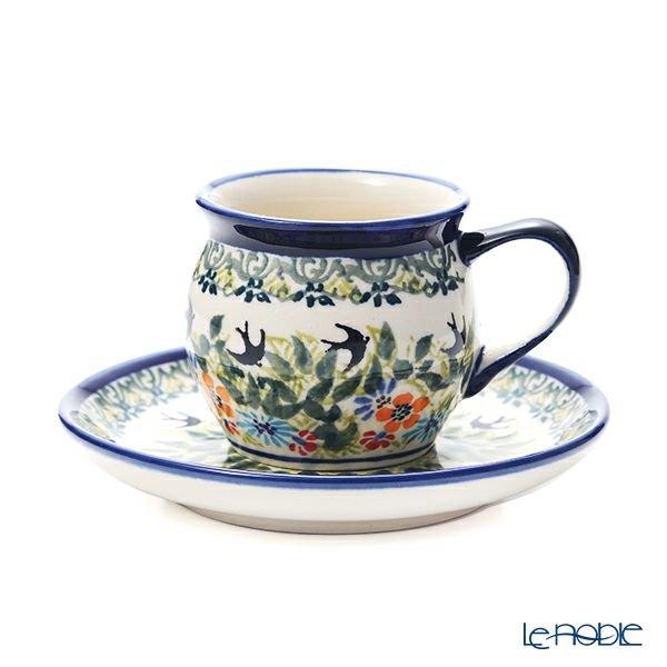 ポーリッシュポタリー（ポーランド陶器） ボレスワヴィエツ コーヒーカップ＆ソーサー 160ml／14.2cm 913／710／DU-182
