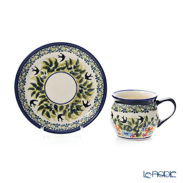 ポーリッシュポタリー（ポーランド陶器） ボレスワヴィエツ コーヒーカップ＆ソーサー 160ml／14.2cm 913／710／DU-182