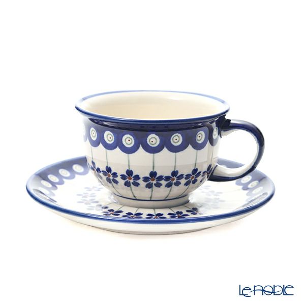 ポーリッシュポタリー（ポーランド陶器） ボレスワヴィエツ ティーカップ＆ソーサー 220ml／16cm 775／836／A-166A