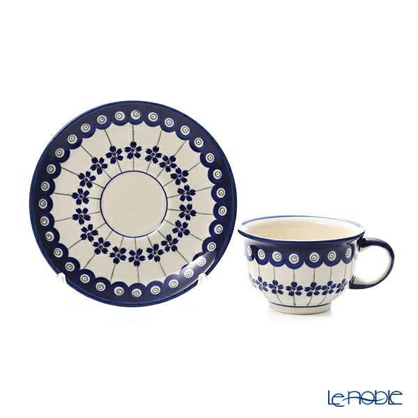 ポーリッシュポタリー（ポーランド陶器） ボレスワヴィエツ ティーカップ＆ソーサー 220ml／16cm 775／836／A-166A