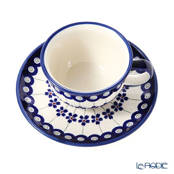 ポーリッシュポタリー（ポーランド陶器） ボレスワヴィエツ ティーカップ＆ソーサー 220ml／16cm 775／836／A-166A