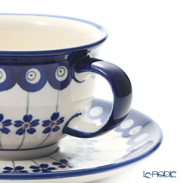 ポーリッシュポタリー（ポーランド陶器） ボレスワヴィエツ ティーカップ＆ソーサー 220ml／16cm 775／836／A-166A