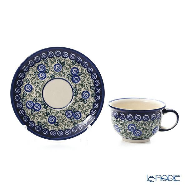 ポーリッシュポタリー（ポーランド陶器） ボレスワヴィエツ ティーカップ＆ソーサー 220ml／16cm 775／836／A-1073A