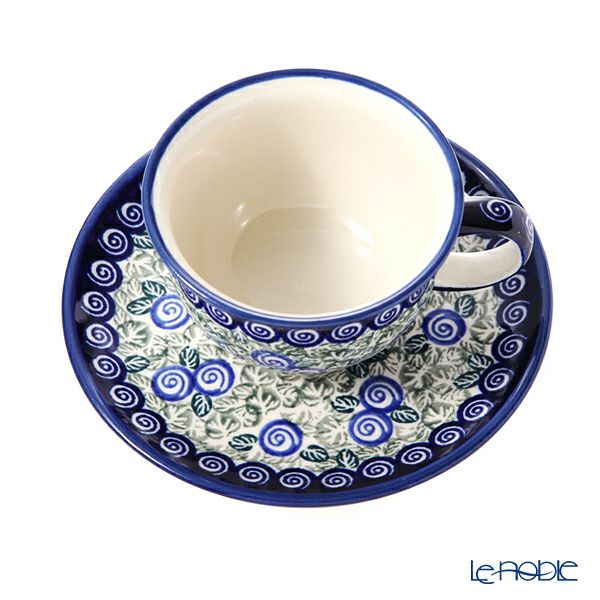 ポーリッシュポタリー（ポーランド陶器） ボレスワヴィエツ ティーカップ＆ソーサー 220ml／16cm 775／836／A-1073A