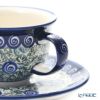 ポーリッシュポタリー（ポーランド陶器） ボレスワヴィエツ ティーカップ＆ソーサー 220ml／16cm 775／836／A-1073A