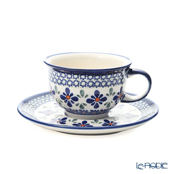 ポーリッシュポタリー（ポーランド陶器） ボレスワヴィエツ ティーカップ＆ソーサー 220ml／16cm 775／836／DU-60