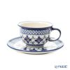 ポーリッシュポタリー（ポーランド陶器） ボレスワヴィエツ ティーカップ＆ソーサー 220ml／16cm 775／836／DU-60