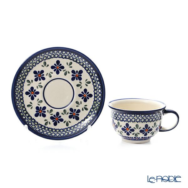 ポーリッシュポタリー（ポーランド陶器） ボレスワヴィエツ ティーカップ＆ソーサー 220ml／16cm 775／836／DU-60