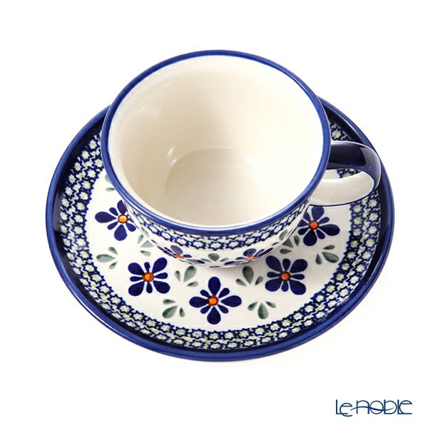 ポーリッシュポタリー（ポーランド陶器） ボレスワヴィエツ ティーカップ＆ソーサー 220ml／16cm 775／836／DU-60
