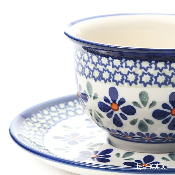 ポーリッシュポタリー（ポーランド陶器） ボレスワヴィエツ ティーカップ＆ソーサー 220ml／16cm 775／836／DU-60