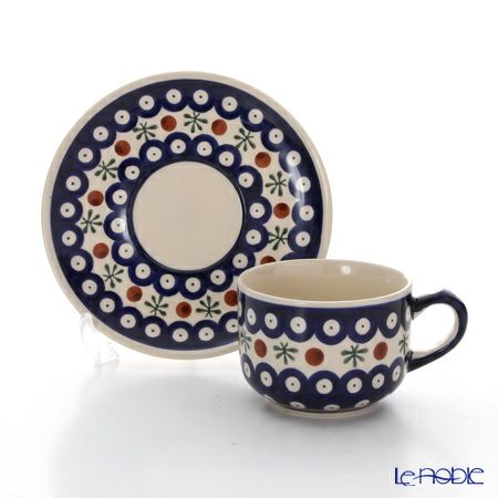 ポーリッシュポタリー（ポーランド陶器） ボレスワヴィエツ ティーカップ＆ソーサー 210ml／16cm 886／883／D-41