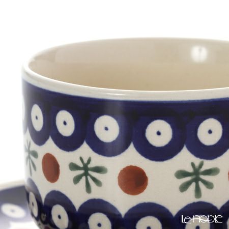 ポーリッシュポタリー（ポーランド陶器） ボレスワヴィエツ ティーカップ＆ソーサー 210ml／16cm 886／883／D-41