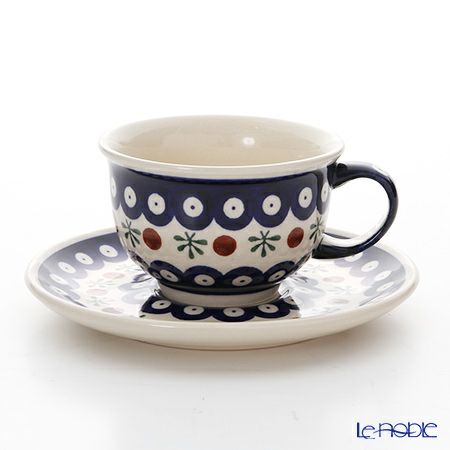 ポーリッシュポタリー（ポーランド陶器） ボレスワヴィエツ ティーカップ＆ソーサー 220ml／16cm 775／836／D-41