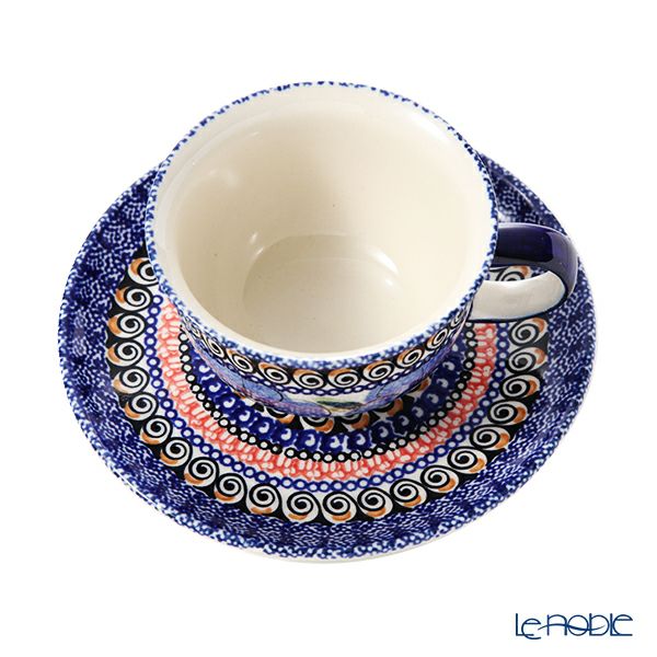 ポーリッシュポタリー（ポーランド陶器） ボレスワヴィエツ ティーカップ＆ソーサー 220ml／16cm 775／836／ART-148 アートコレクション