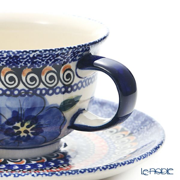 ポーリッシュポタリー（ポーランド陶器） ボレスワヴィエツ ティーカップ＆ソーサー 220ml／16cm 775／836／ART-148 アートコレクション