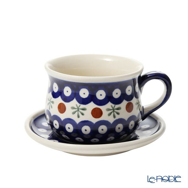 ポーリッシュポタリー（ポーランド陶器） ボレスワヴィエツ ティーカップ＆ソーサー 200ml／12.7cm 1595／1596／D-41