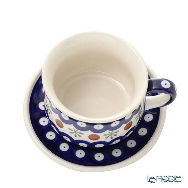 ポーリッシュポタリー（ポーランド陶器） ボレスワヴィエツ ティーカップ＆ソーサー 200ml／12.7cm 1595／1596／D-41