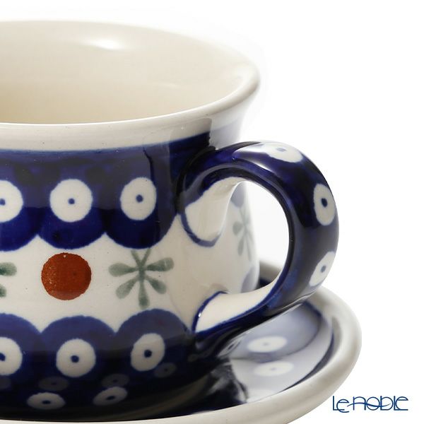 ポーリッシュポタリー（ポーランド陶器） ボレスワヴィエツ ティーカップ＆ソーサー 200ml／12.7cm 1595／1596／D-41