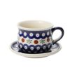ポーリッシュポタリー（ポーランド陶器） ボレスワヴィエツ ティーカップ＆ソーサー 200ml／12.7cm 1595／1596／D-41