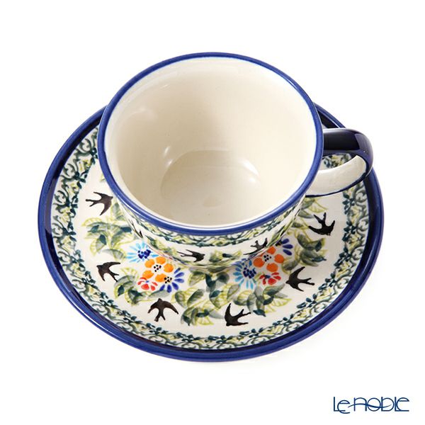 ポーリッシュポタリー（ポーランド陶器） ボレスワヴィエツ ティーカップ＆ソーサー 220ml／16cm 775／836／DU-182