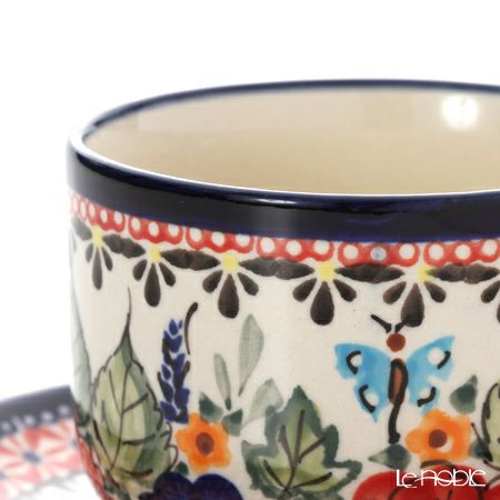 ポーリッシュポタリー（ポーランド陶器） ボレスワヴィエツ ティーカップ＆ソーサー 210ml／16cm 886／883／ART-149 アートコレクション