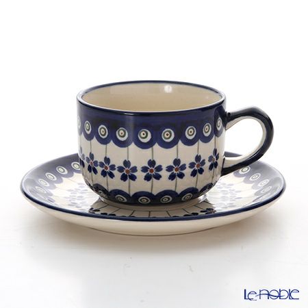 ポーリッシュポタリー（ポーランド陶器） ボレスワヴィエツ ティーカップ＆ソーサー 210ml／16cm 886／883／A-166A