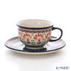 ポーリッシュポタリー（ポーランド陶器） ボレスワヴィエツ ティーカップ＆ソーサー 220ml／16cm 775／836／DU-184