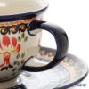 ポーリッシュポタリー（ポーランド陶器） ボレスワヴィエツ ティーカップ＆ソーサー 220ml／16cm 775／836／DU-184