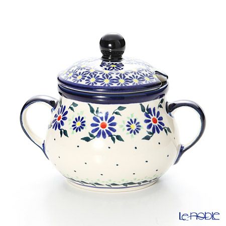 ポーリッシュポタリー（ポーランド陶器） ボレスワヴィエツ シュガーボウル 250ml／9.8cm 1354／A-1163A