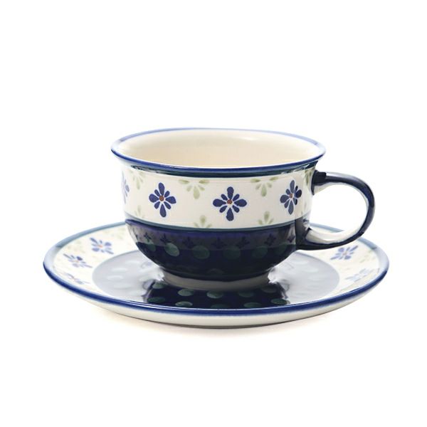ポーリッシュポタリー（ポーランド陶器） ボレスワヴィエツ ティーカップ＆ソーサー 220ml／16cm 775／836／297A