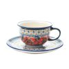 ポーリッシュポタリー（ポーランド陶器） ボレスワヴィエツ ティーカップ＆ソーサー 220ml／16cm 775／836／ART-124 アートコレクション
