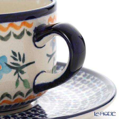 ポーリッシュポタリー（ポーランド陶器） ボレスワヴィエツ ティーカップ＆ソーサー 210ml／16cm 886／883／A-1154A