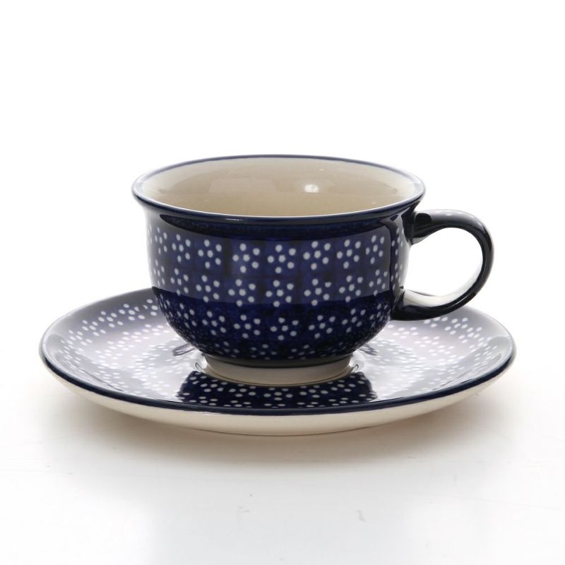 ポーリッシュポタリー（ポーランド陶器） ボレスワヴィエツ ティーカップ＆ソーサー 220ml／16cm 775／836／226A