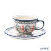 ポーリッシュポタリー（ポーランド陶器） ボレスワヴィエツ ティーカップ＆ソーサー 220ml／16cm 775／836／DU-158