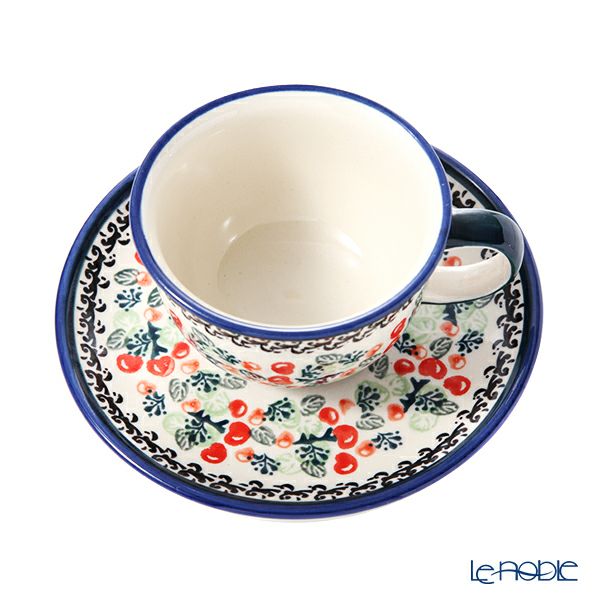 ポーリッシュポタリー（ポーランド陶器） ボレスワヴィエツ ティーカップ＆ソーサー 220ml／16cm 775／836／DU-158