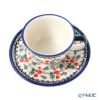 ポーリッシュポタリー（ポーランド陶器） ボレスワヴィエツ ティーカップ＆ソーサー 220ml／16cm 775／836／DU-158