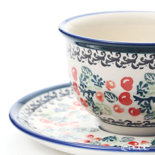 ポーリッシュポタリー（ポーランド陶器） ボレスワヴィエツ ティーカップ＆ソーサー 220ml／16cm 775／836／DU-158