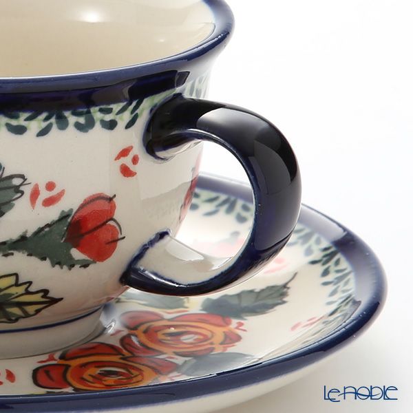 ポーリッシュポタリー（ポーランド陶器） ボレスワヴィエツ ティーカップ＆ソーサー 220ml／16cm 775／836／ART-198 アートコレクション
