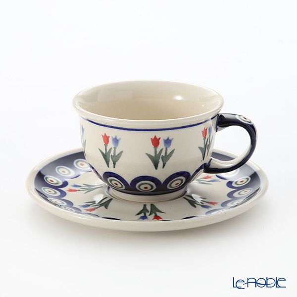 ポーリッシュポタリー（ポーランド陶器） ボレスワヴィエツ ティーカップ＆ソーサー 220ml／16cm 775／836／809