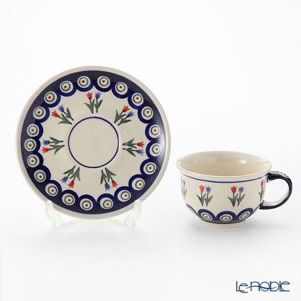 ポーリッシュポタリー（ポーランド陶器） ボレスワヴィエツ ティーカップ＆ソーサー 220ml／16cm 775／836／809