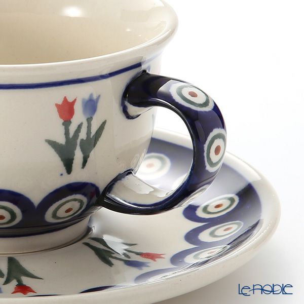 ポーリッシュポタリー（ポーランド陶器） ボレスワヴィエツ ティーカップ＆ソーサー 220ml／16cm 775／836／809
