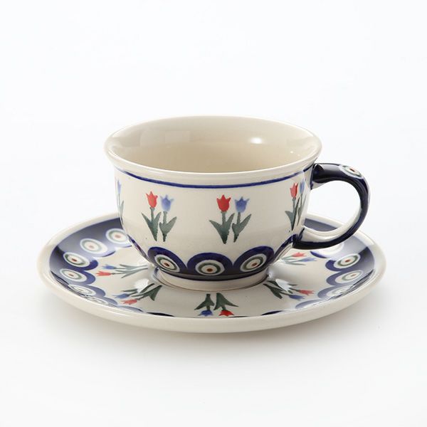 ポーリッシュポタリー（ポーランド陶器） ボレスワヴィエツ ティーカップ＆ソーサー 220ml／16cm 775／836／809