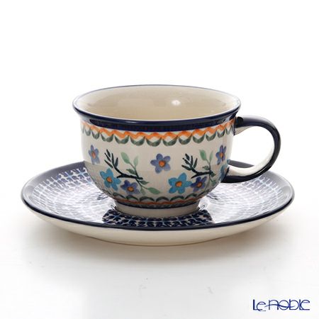 ポーリッシュポタリー（ポーランド陶器） ボレスワヴィエツ ティーカップ＆ソーサー 220ml／16cm 775／836／A-1154A